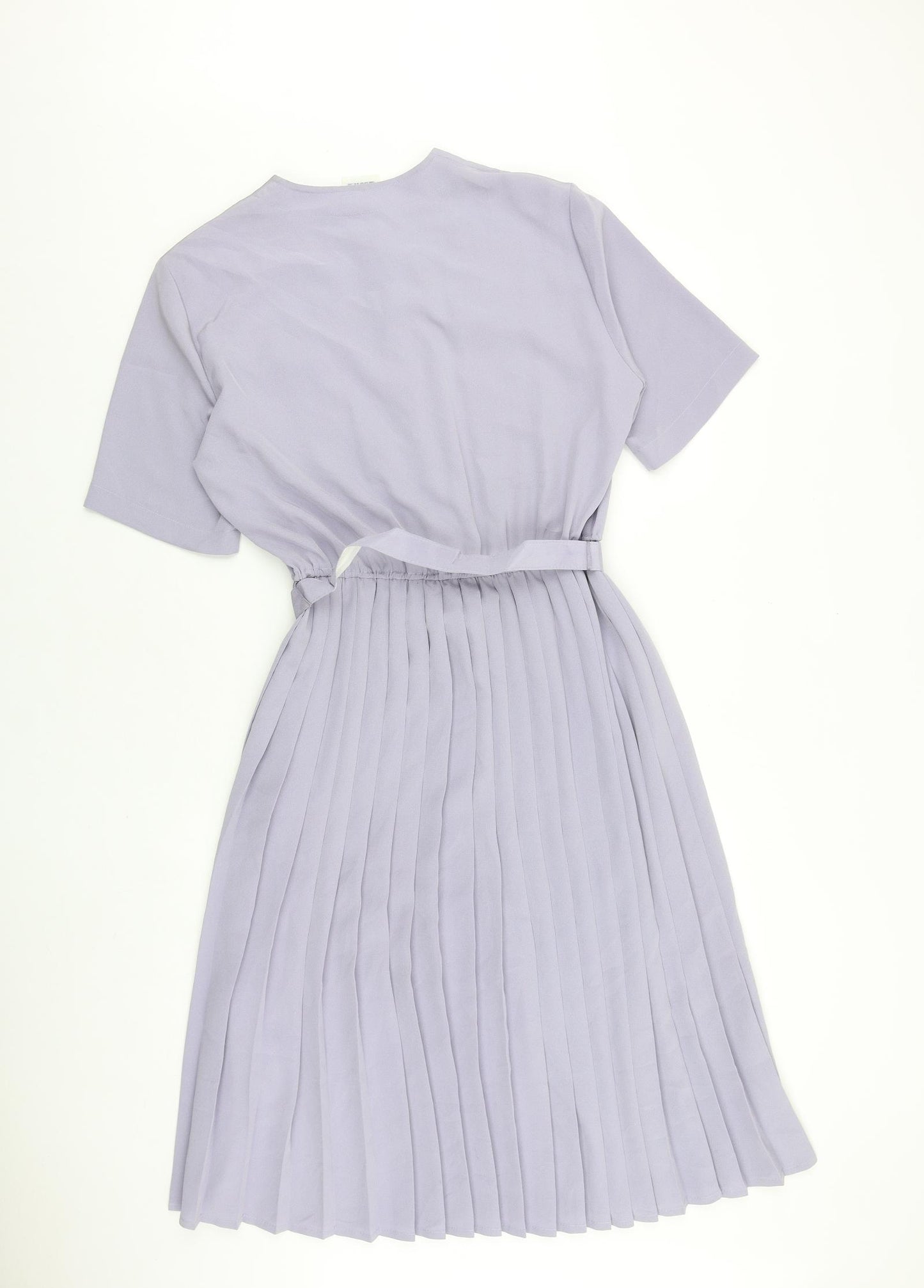 Eastex Womens Grey Polyester Fit & Flare Size 14 Round Neck Button