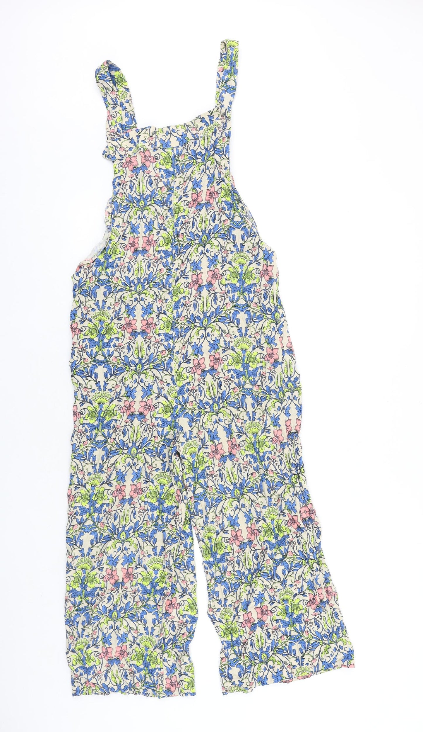NEXT Girls Multicoloured Geometric Viscose Jumpsuit One-Piece Size 15 Years Button