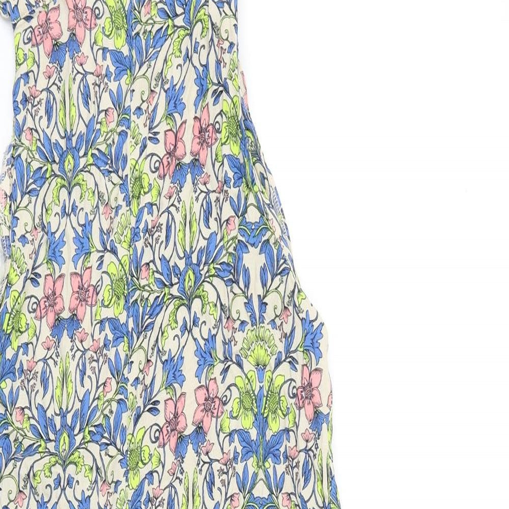 NEXT Girls Multicoloured Geometric Viscose Jumpsuit One-Piece Size 15 Years Button