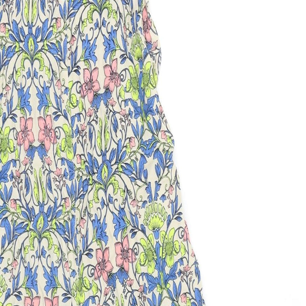 NEXT Girls Multicoloured Geometric Viscose Jumpsuit One-Piece Size 15 Years Button