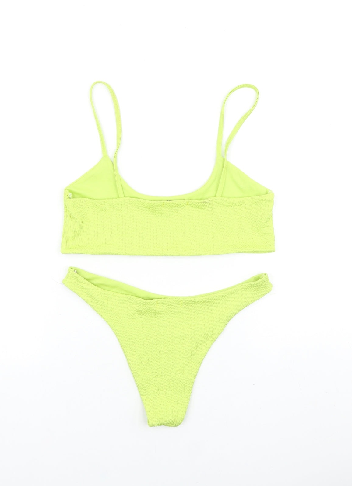 PRETTYLITTLETHING Womens Green Polyester Bikini Size 10