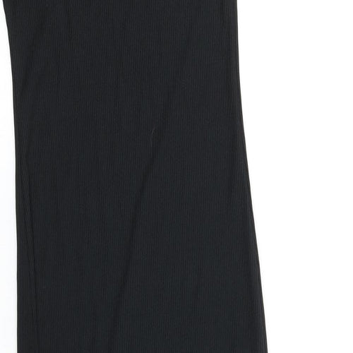 PRETTYLITTLETHING Womens Black Polyester Sheath Size 6 Round Neck Pullover