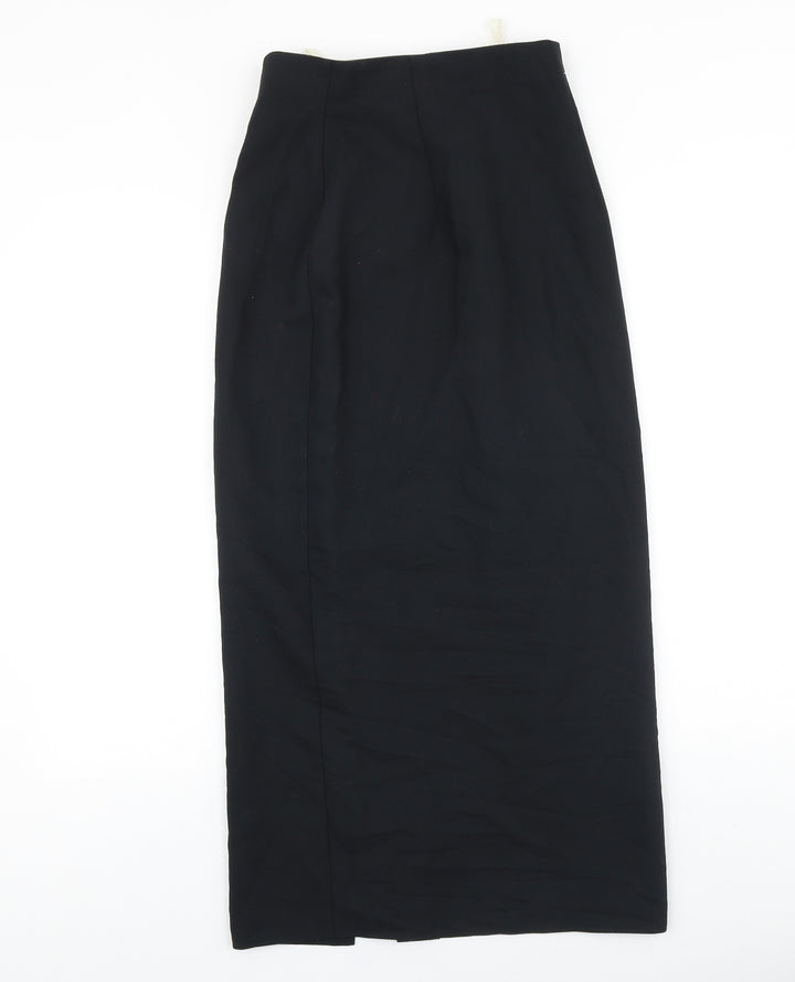 St Bernard Womens Black Polyester Straight & Pencil Skirt Size 10 Zip