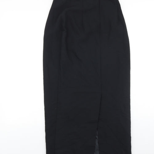 St Bernard Womens Black Polyester Straight & Pencil Skirt Size 10 Zip