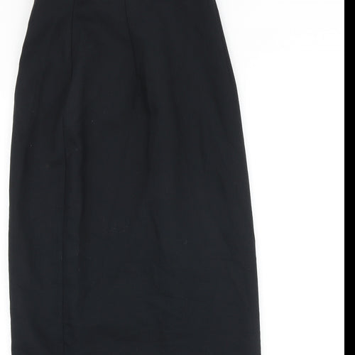 St Bernard Womens Black Polyester Straight & Pencil Skirt Size 10 Zip