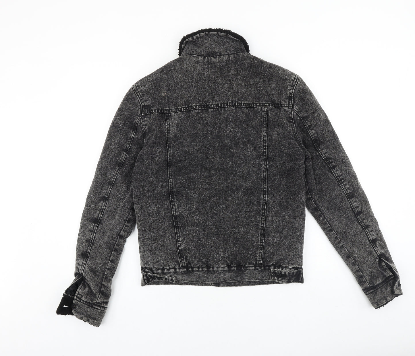 Primark Mens Black Jacket Size XS Button - Denim Jacket