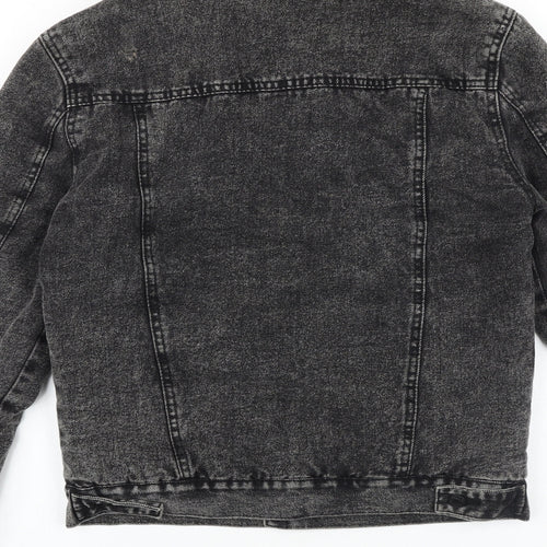 Primark Mens Black Jacket Size XS Button - Denim Jacket