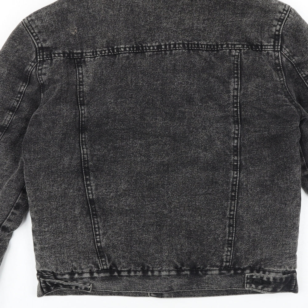 Primark Mens Black Jacket Size XS Button - Denim Jacket