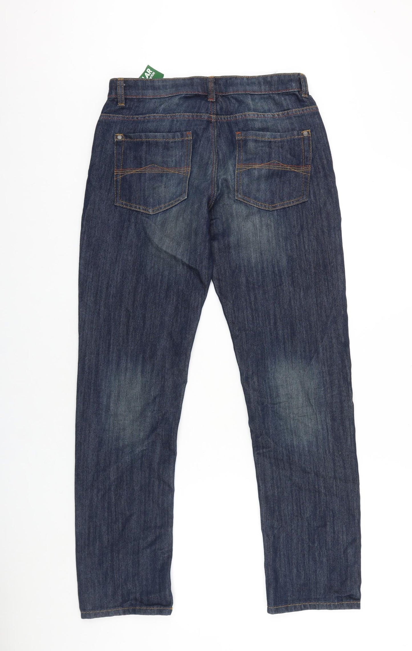 NEXT Boys Blue 100% Cotton Straight Jeans Size 14 Years Regular Zip
