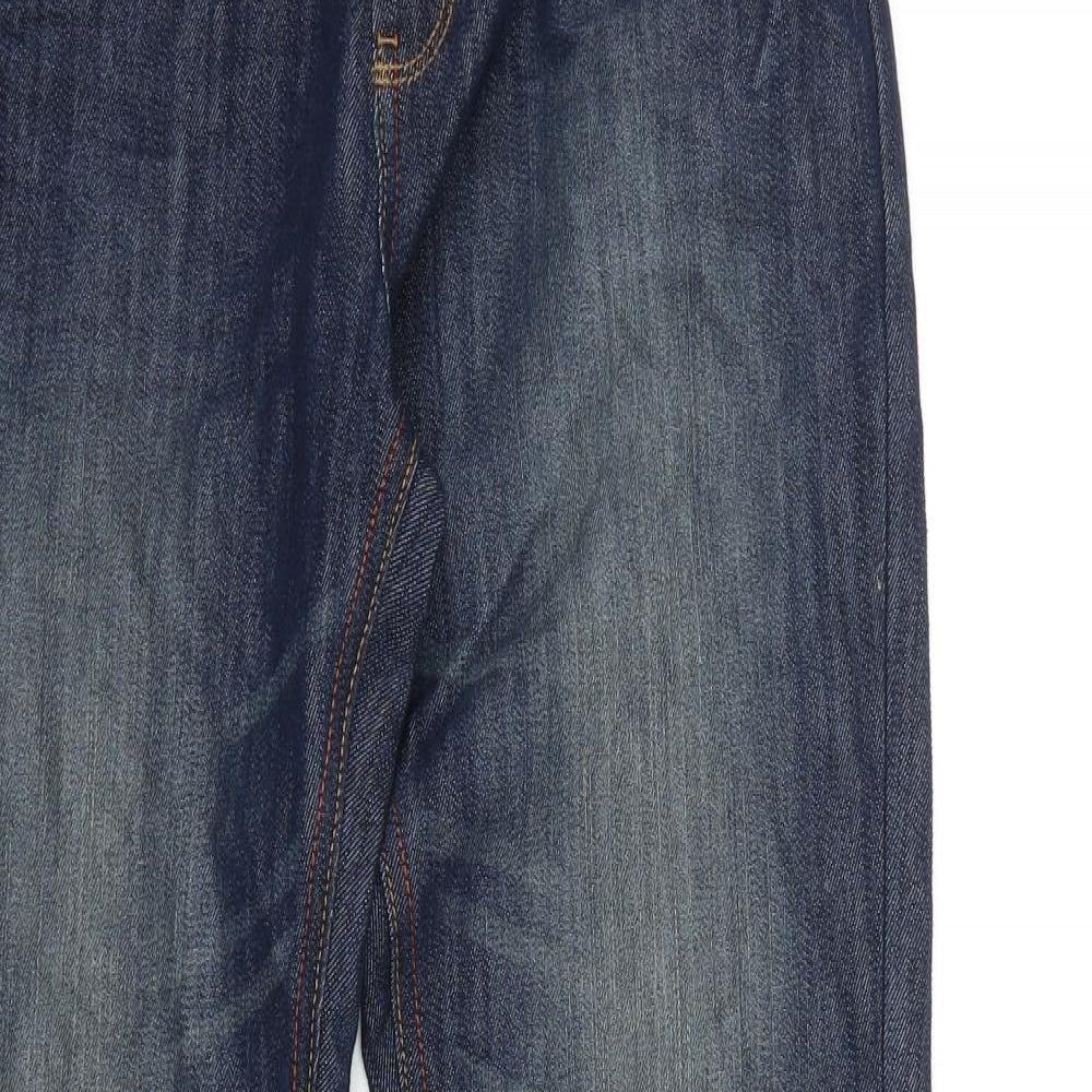 NEXT Boys Blue 100% Cotton Straight Jeans Size 14 Years Regular Zip