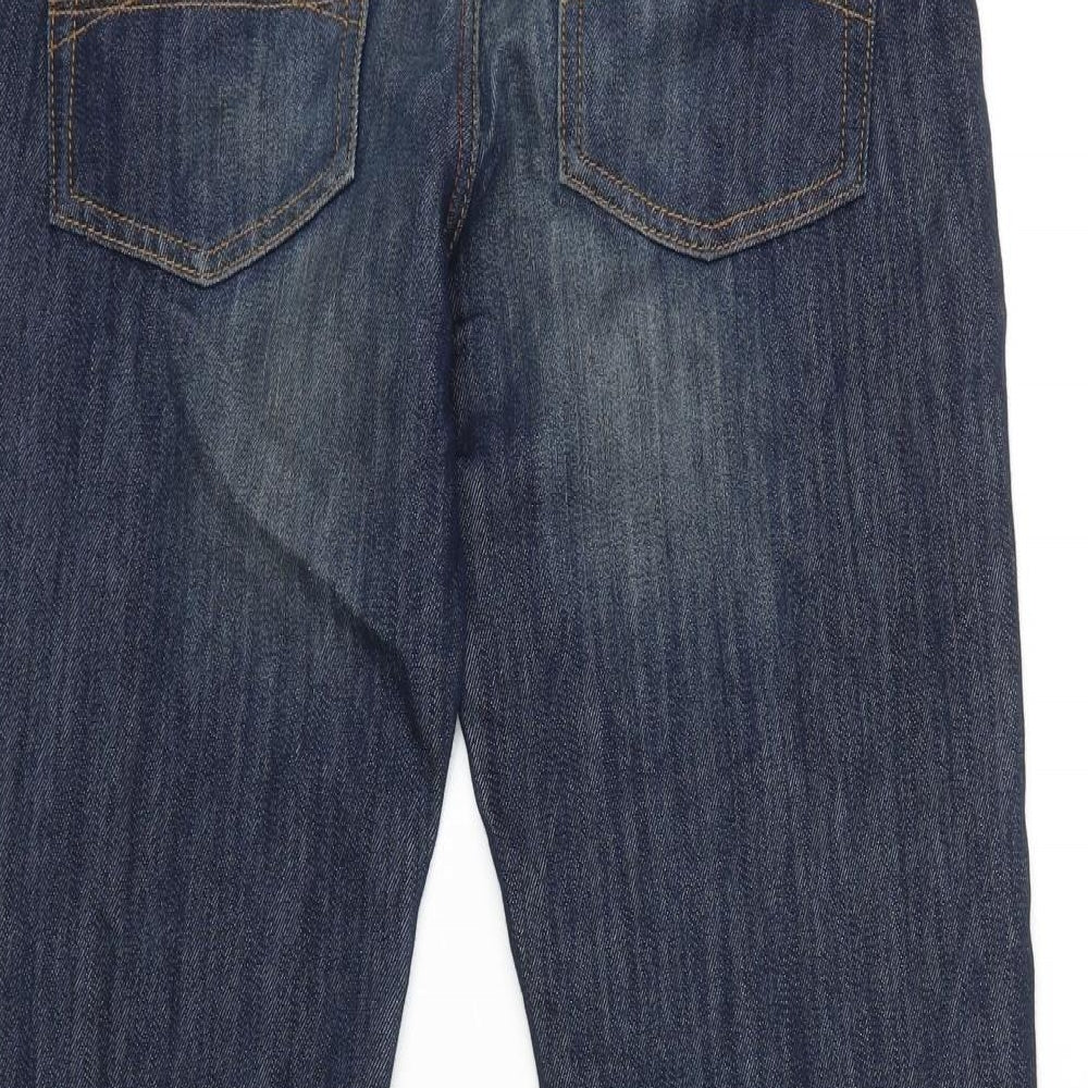 NEXT Boys Blue 100% Cotton Straight Jeans Size 14 Years Regular Zip