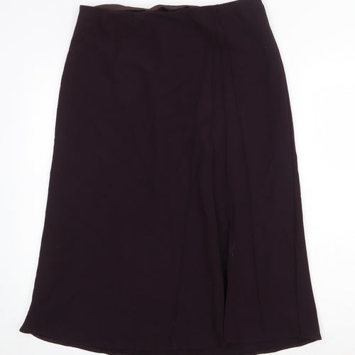 Marks and Spencer Womens Purple Polyester Swing Skirt Size 14