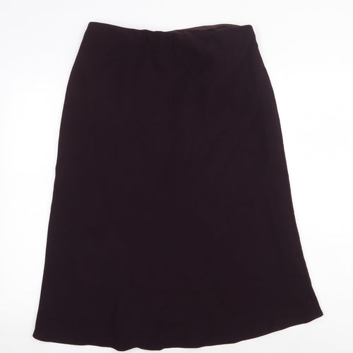 Marks and Spencer Womens Purple Polyester Swing Skirt Size 14