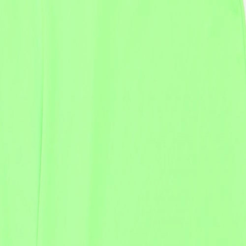 H&M Womens Green Polyester Slip Dress Size XS V-Neck Pullover