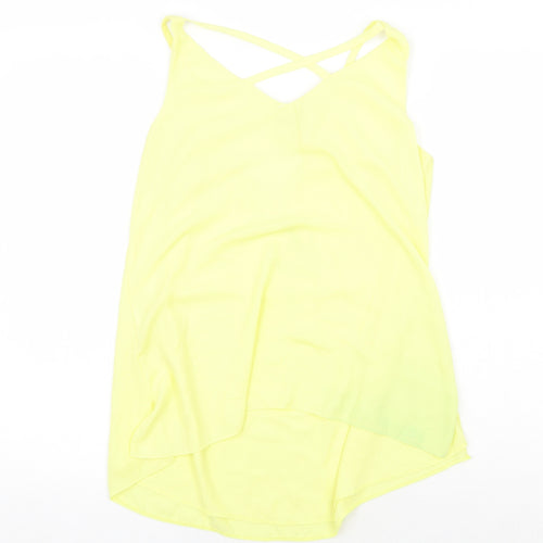 F&F Womens Yellow Polyester Camisole Tank Size 10 V-Neck