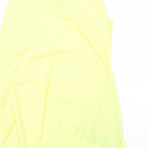 F&F Womens Yellow Polyester Camisole Tank Size 10 V-Neck