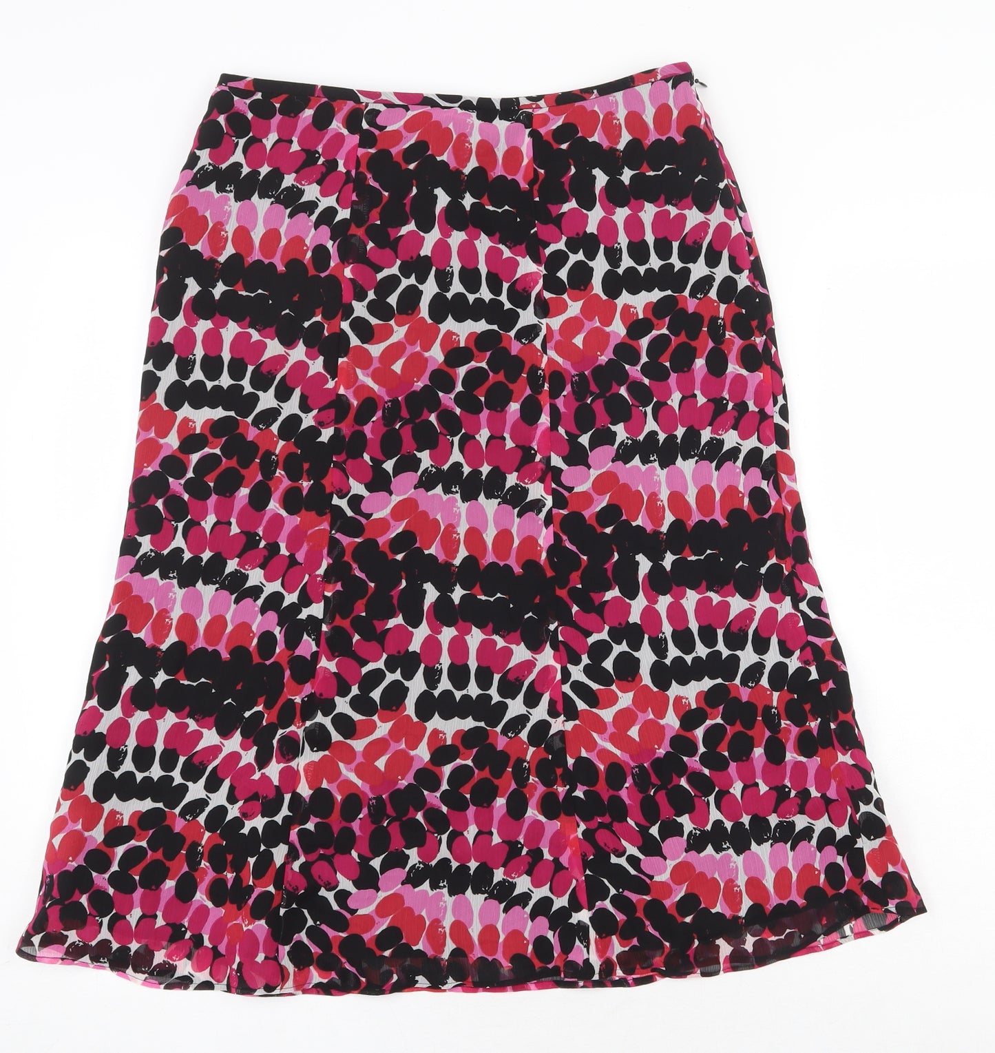 Suit Studio Womens Pink Geometric Polyester A-Line Skirt Size 6 Zip