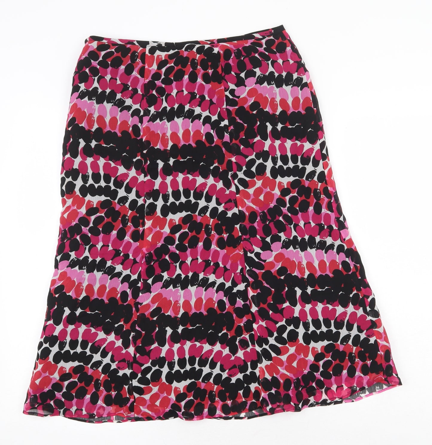 Suit Studio Womens Pink Geometric Polyester A-Line Skirt Size 6 Zip