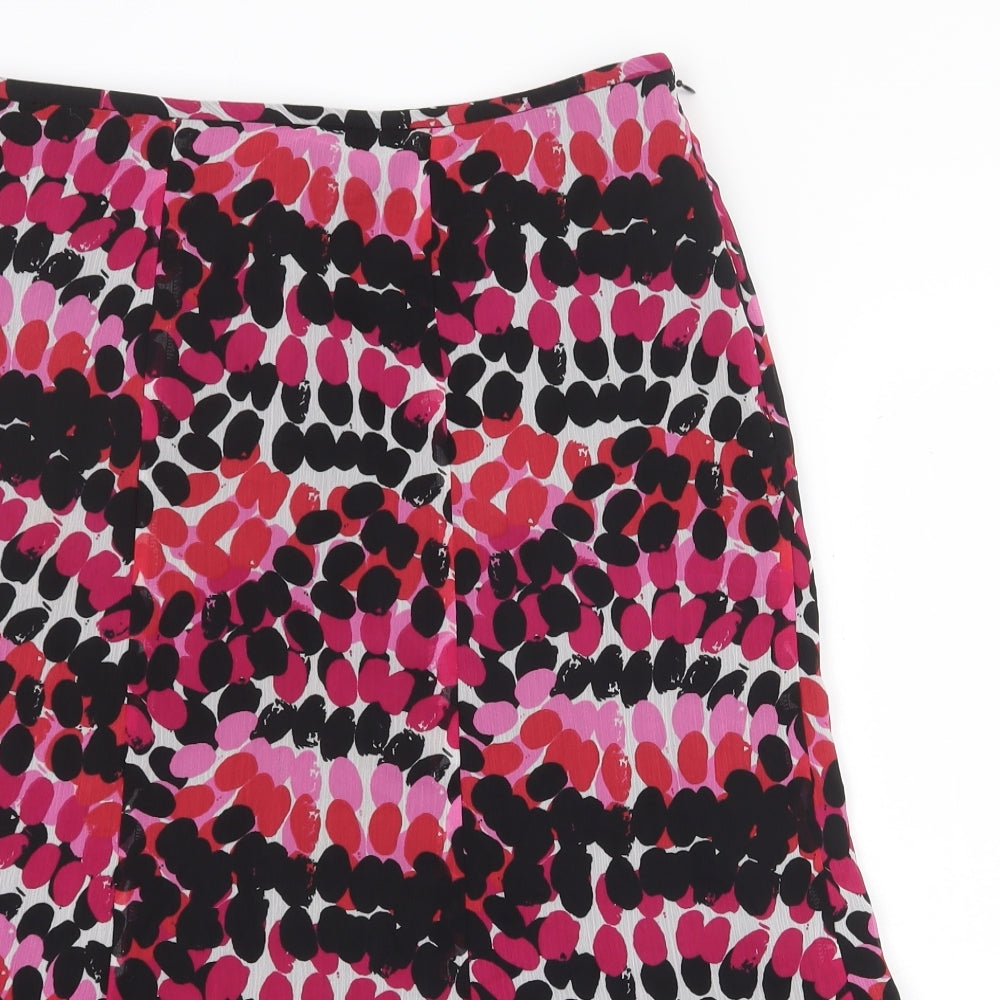 Suit Studio Womens Pink Geometric Polyester A-Line Skirt Size 6 Zip