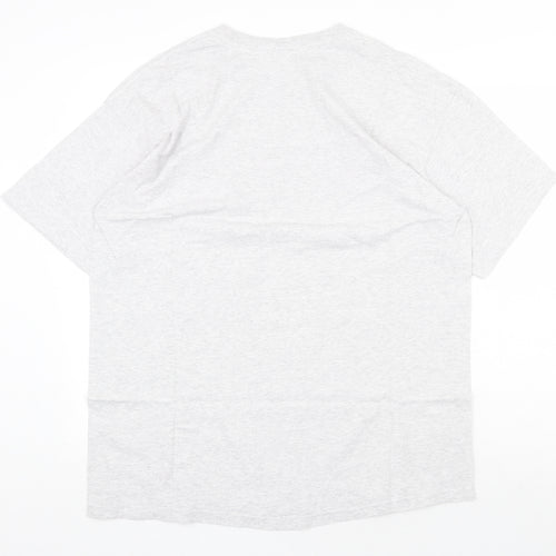 Anvil Womens Grey Cotton Basic T-Shirt Size XL Round Neck - United We Stand