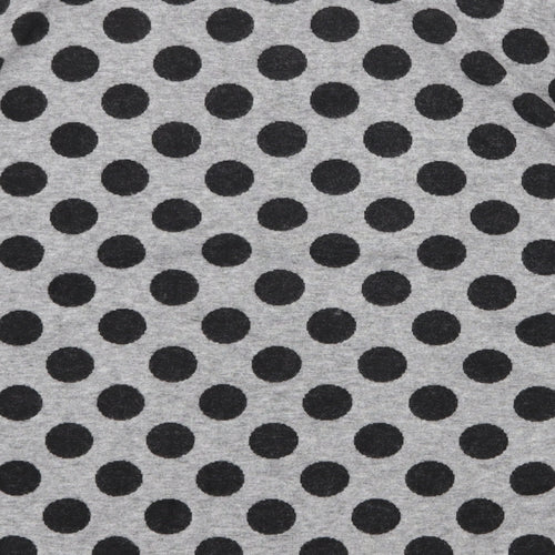 TU Womens Grey Scoop Neck Polka Dot Polyester Pullover Jumper Size 14