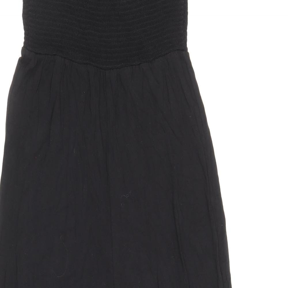 Monsoon Womens Black Viscose Jumpsuit One-Piece Size M Tie