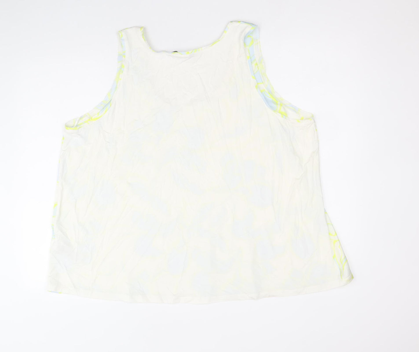 Marks and Spencer Womens Multicoloured Floral Polyester Basic Tank Size 22 Scoop Neck