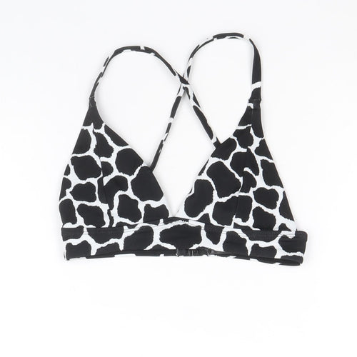 Marks and Spencer Womens Black Geometric Polyamide One Piece Size 8