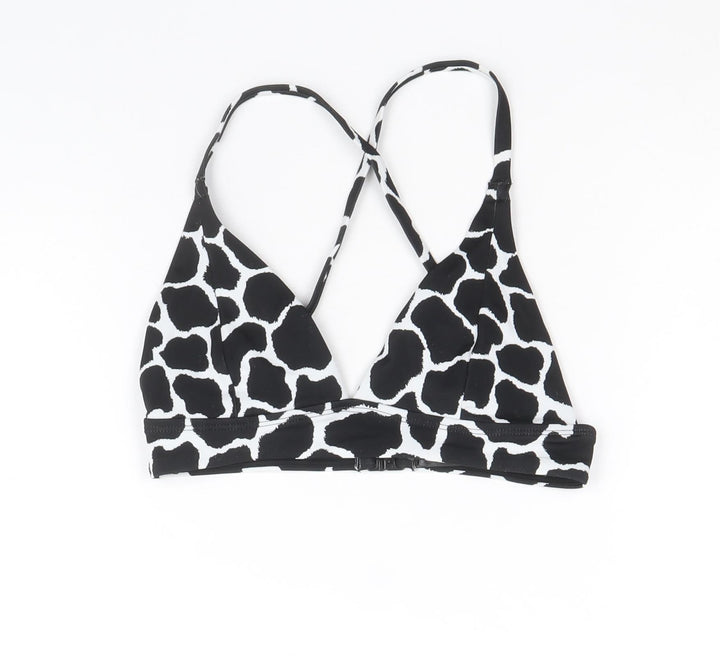 Marks and Spencer Womens Black Geometric Polyamide One Piece Size 8