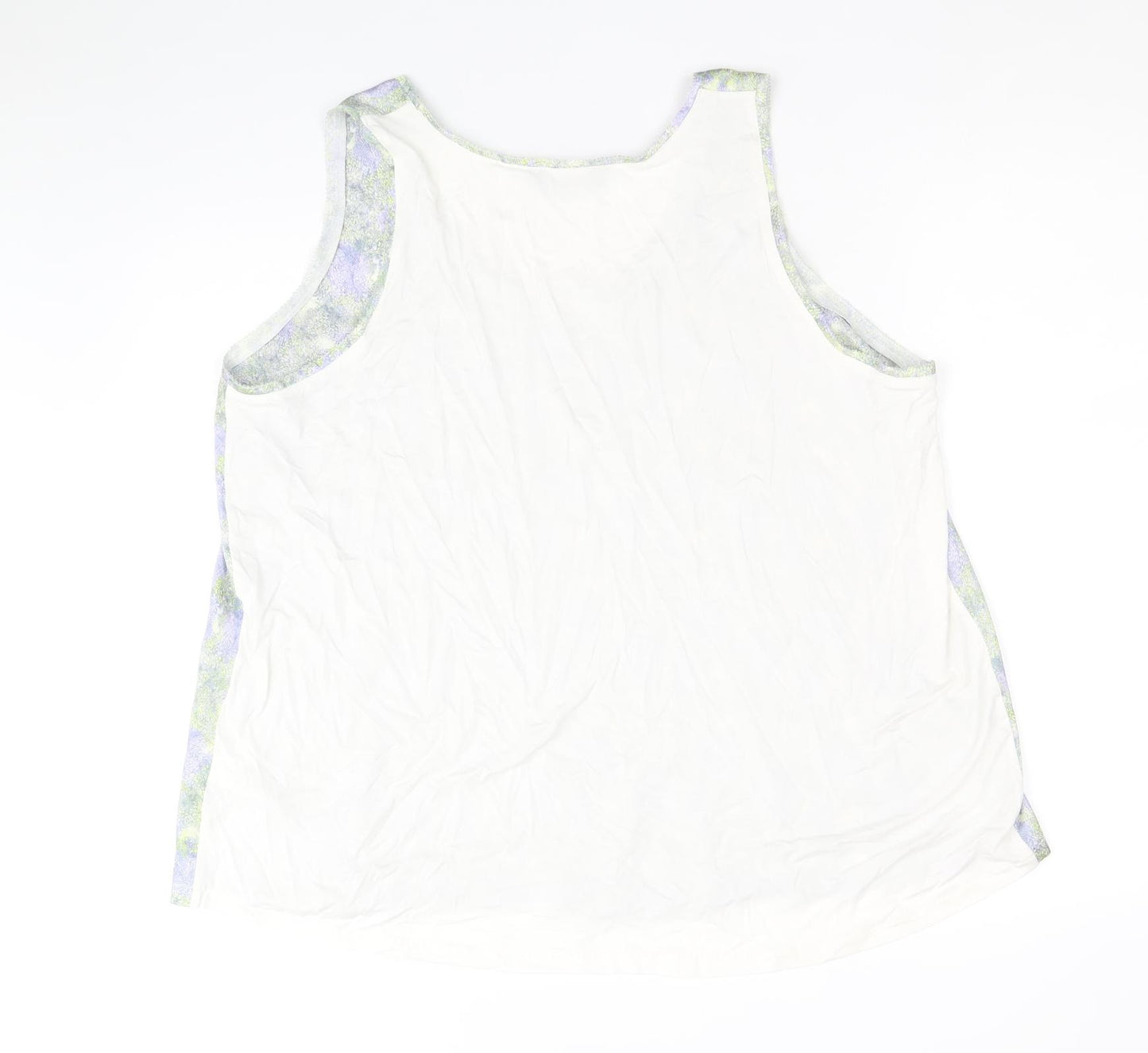 Marks and Spencer Womens Multicoloured Geometric Polyester Basic Tank Size 16 Round Neck