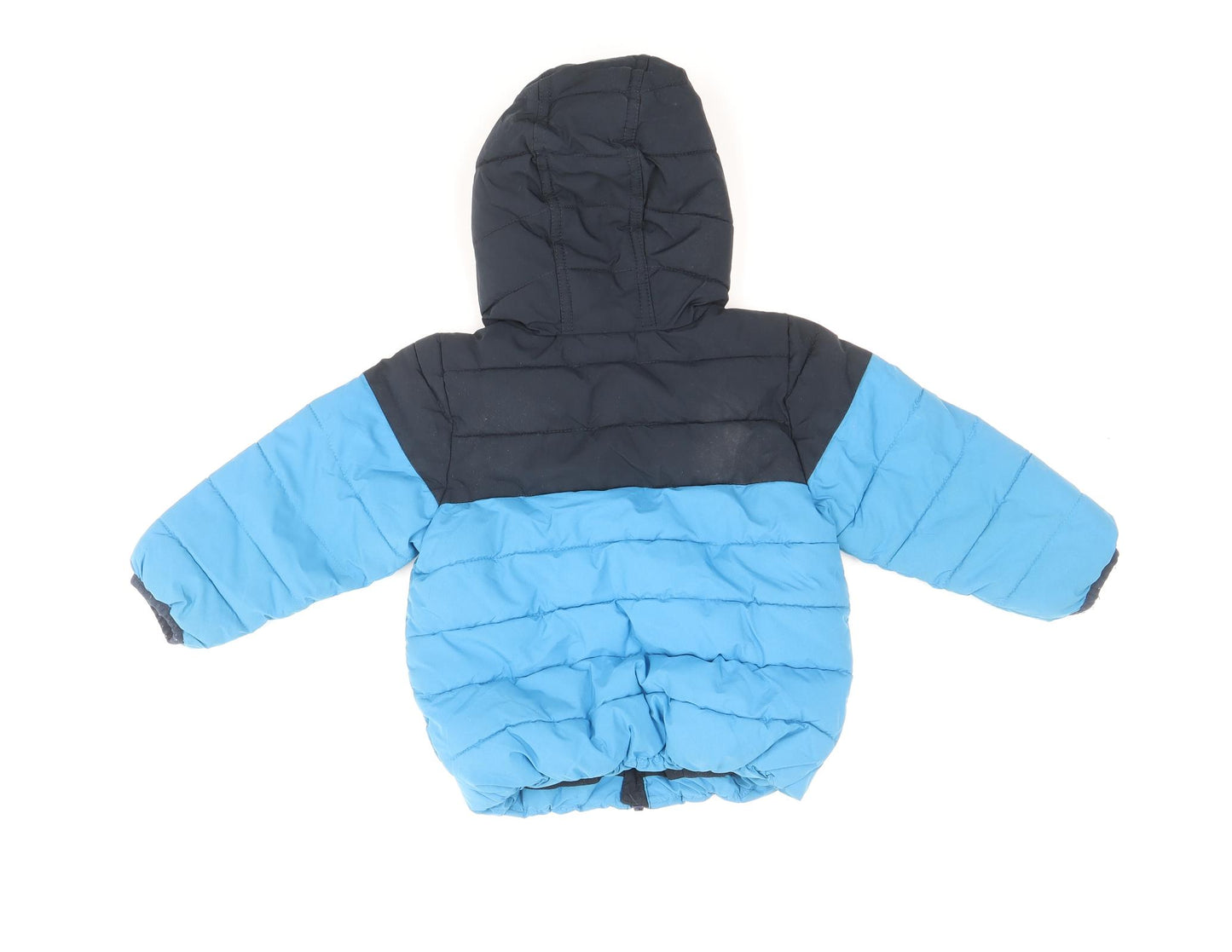 NEXT Boys Blue Striped Windbreaker Jacket Size 12-18 Months Zip