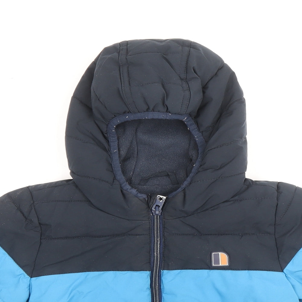 NEXT Boys Blue Striped Windbreaker Jacket Size 12-18 Months Zip
