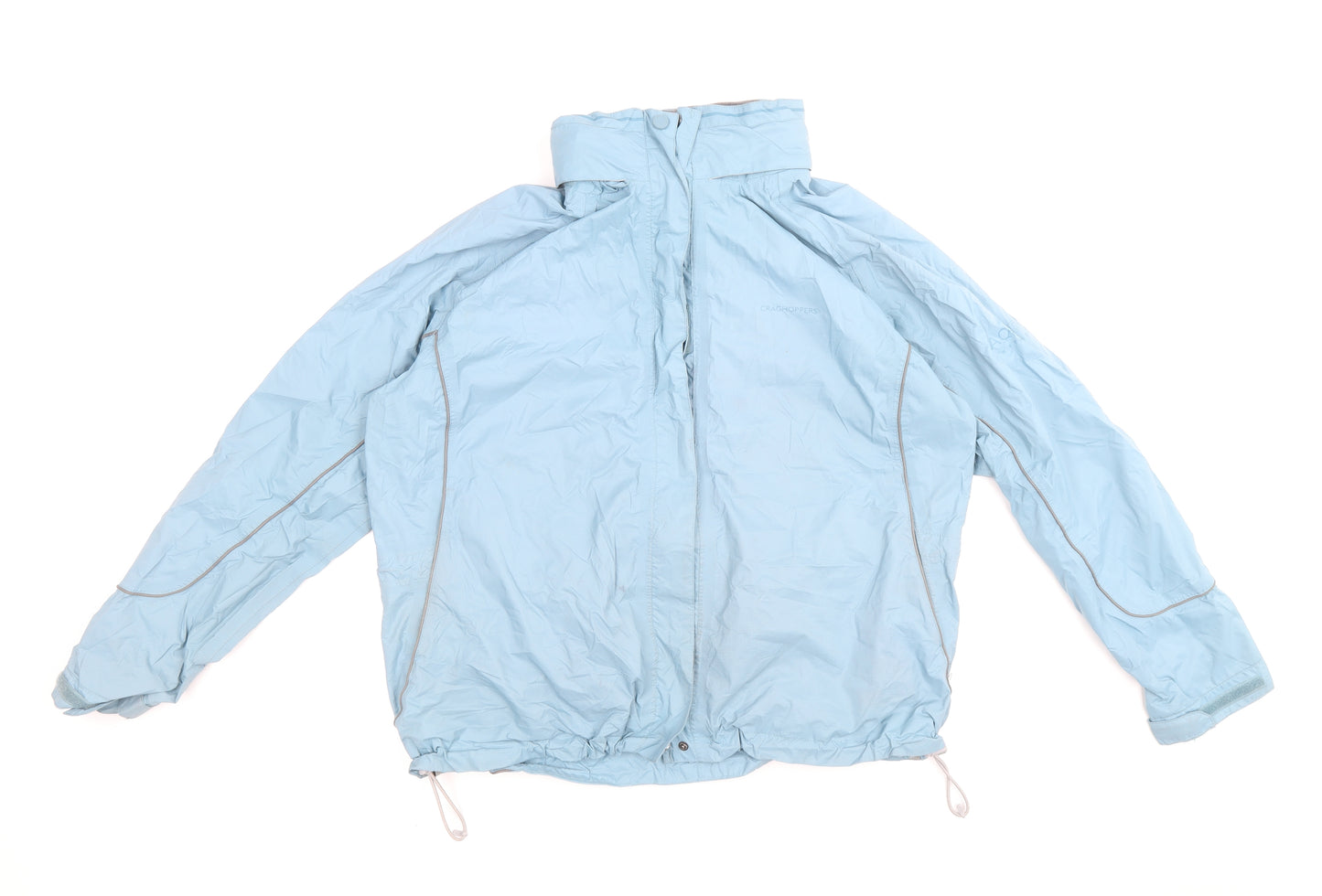 Craghoppers Womens Blue Jacket Size 18 Zip - Hood in Collar