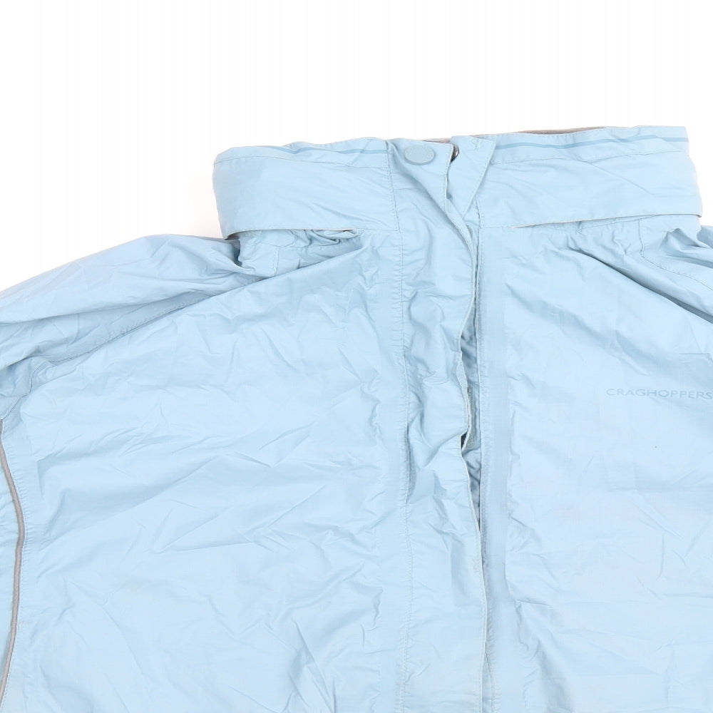 Craghoppers Womens Blue Jacket Size 18 Zip - Hood in Collar