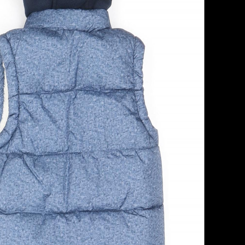 F&F Boys Blue Geometric Gilet Jacket Size 18-24 Months Zip