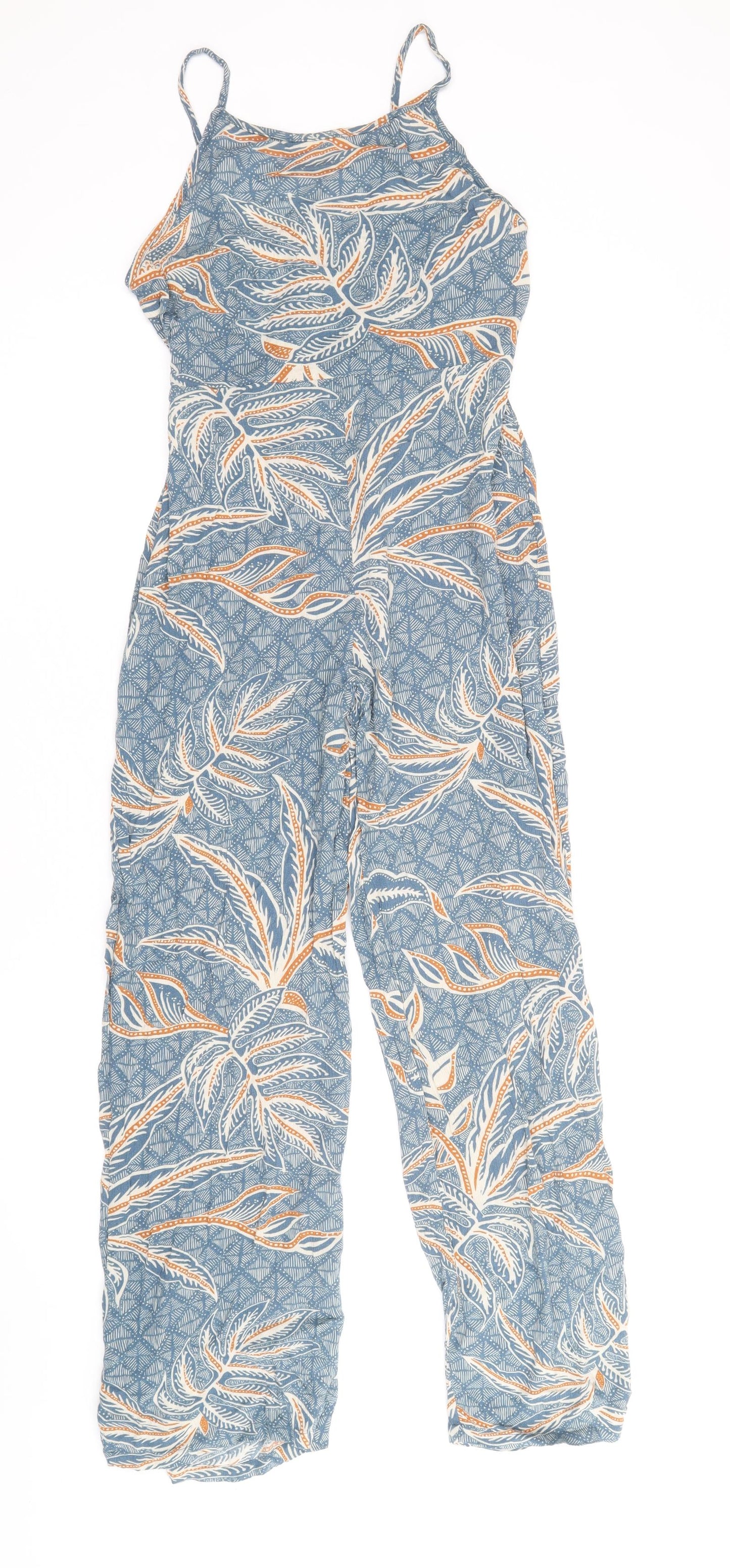 Primark Womens Multicoloured Geometric Viscose Jumpsuit One-Piece Size 4 Pullover