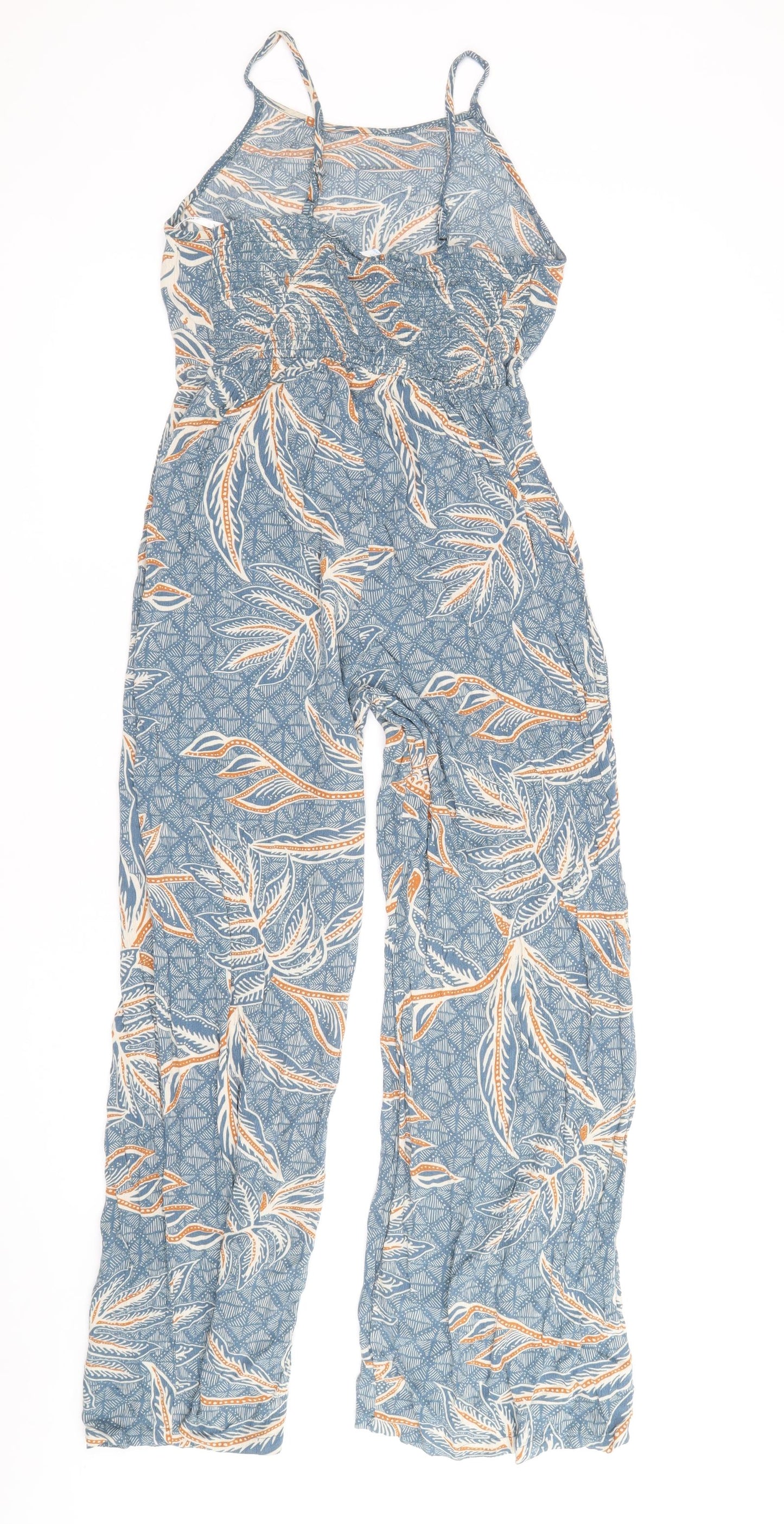 Primark Womens Multicoloured Geometric Viscose Jumpsuit One-Piece Size 4 Pullover