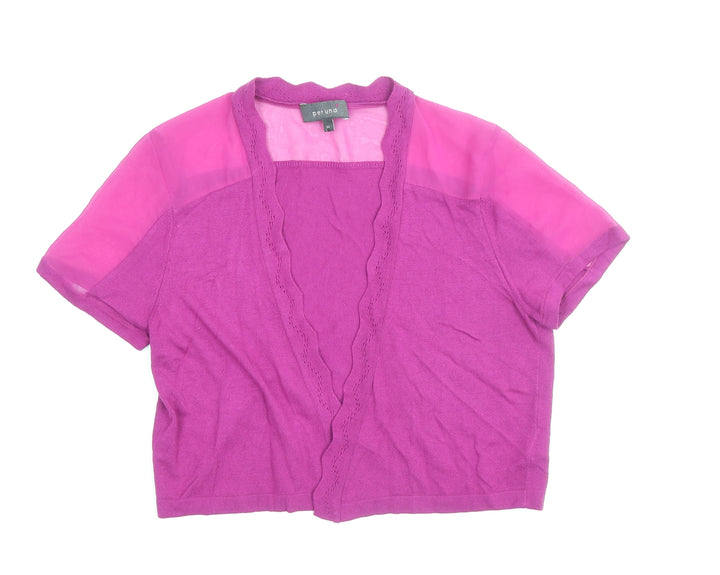 Per Una Womens Purple V-Neck Viscose Cardigan Jumper Size 12