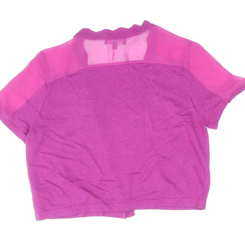 Per Una Womens Purple V-Neck Viscose Cardigan Jumper Size 12