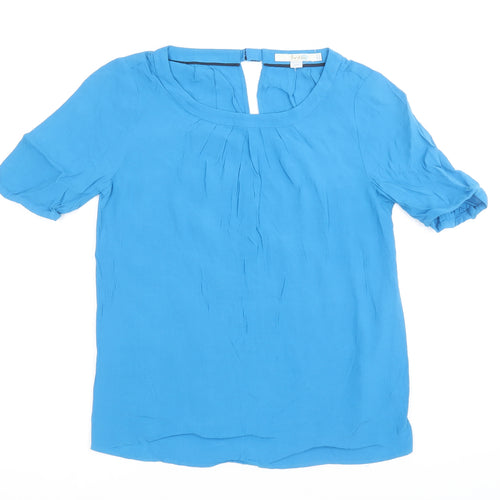Baby Boden Womens Blue Viscose Basic T-Shirt Size 6 Round Neck