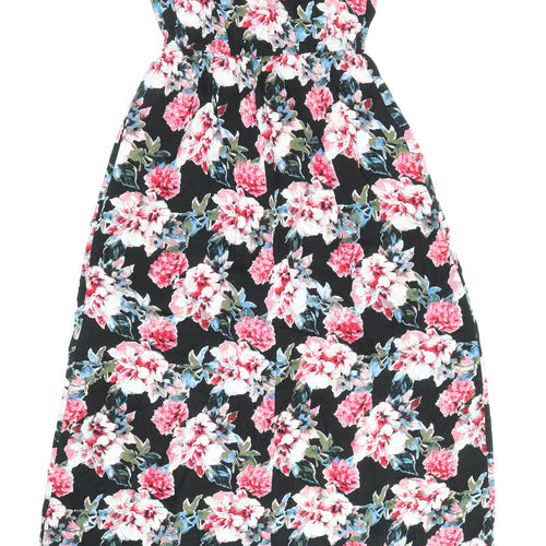 New Look Womens Multicoloured Floral Viscose Maxi Size 14 Off the Shoulder Pullover