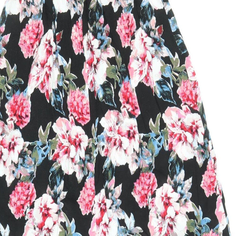 New Look Womens Multicoloured Floral Viscose Maxi Size 14 Off the Shoulder Pullover