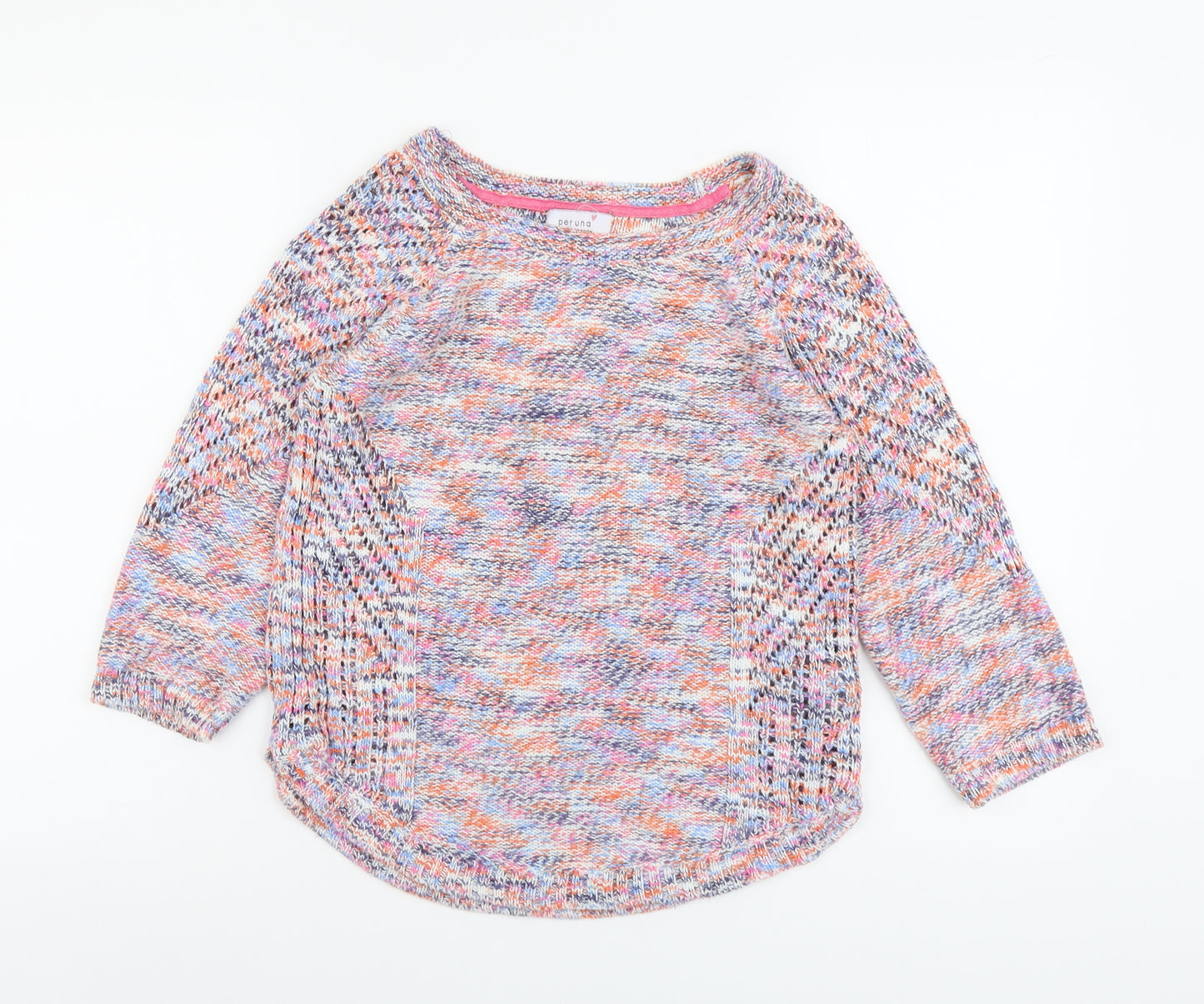Per Una Womens Pink Boat Neck Cotton Pullover Jumper Size 10