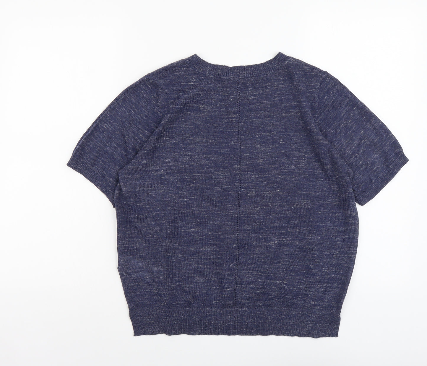 Joules Womens Blue Scoop Neck Acrylic Pullover Jumper Size 12