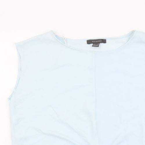 Primark Womens Blue Polyester Cropped Tank Size 8 Round Neck