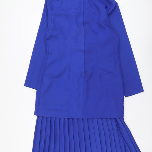 Berkertex Womens Blue Polyester Shirt Dress Size 12 V-Neck Pullover