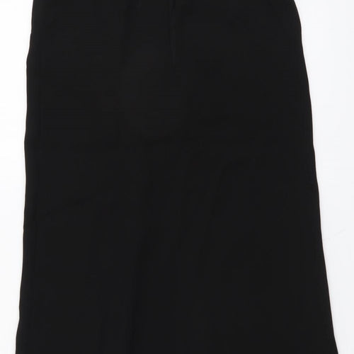 H&M Womens Black Polyester A-Line Size XS Round Neck Button