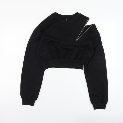 Cider Womens Black Polyester Pullover Sweatshirt Size XS Pullover