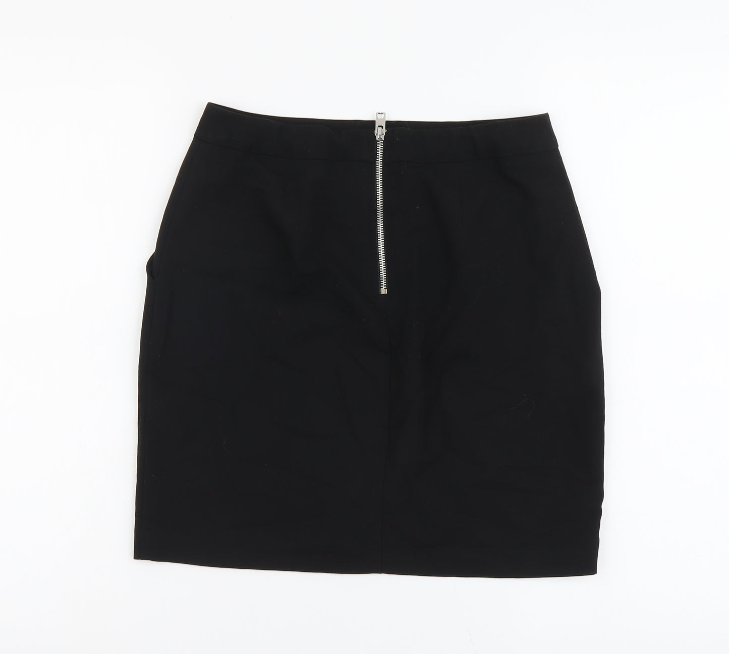New Look Girls Black Polyester Bandage Skirt Size 14 Years Regular Zip