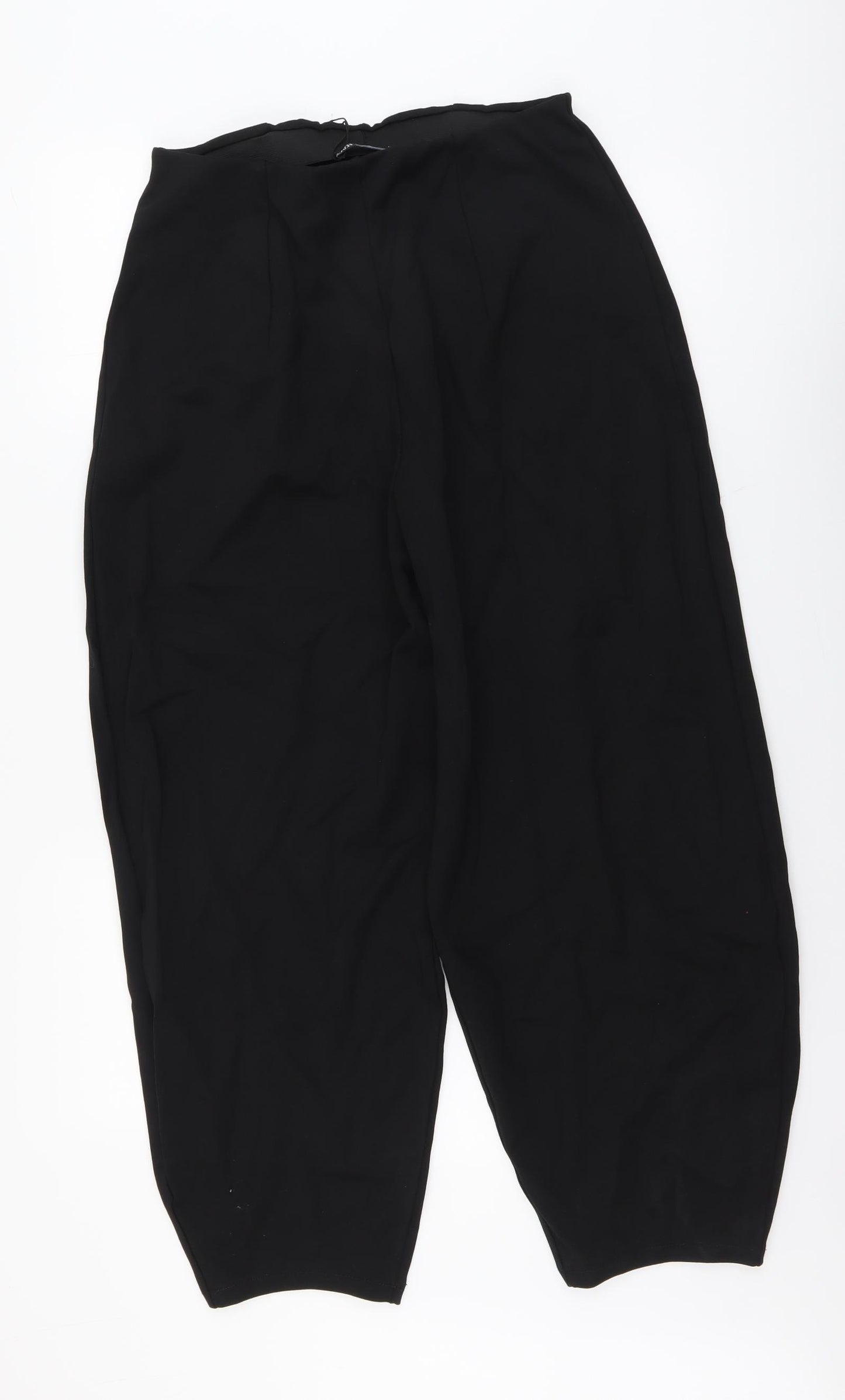 Zara Womens Black Polyester Trousers Size L L26 in Regular